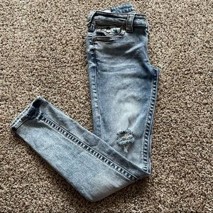 True Religion Stella Low Rise Skinny Jeans Distressed Low Rise Women's Size 28